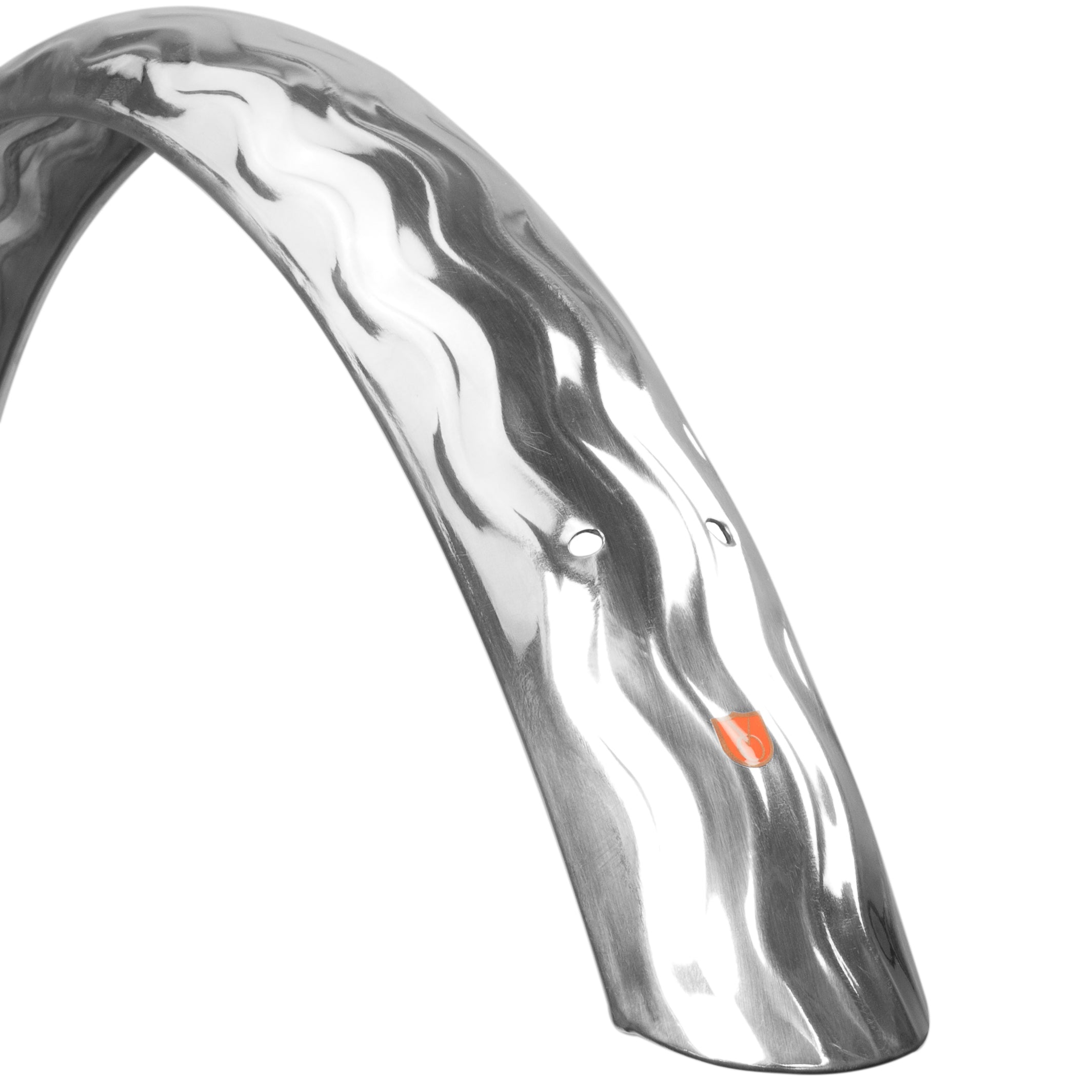58mm 650b Wavy Bike Fenders - Silver/Black