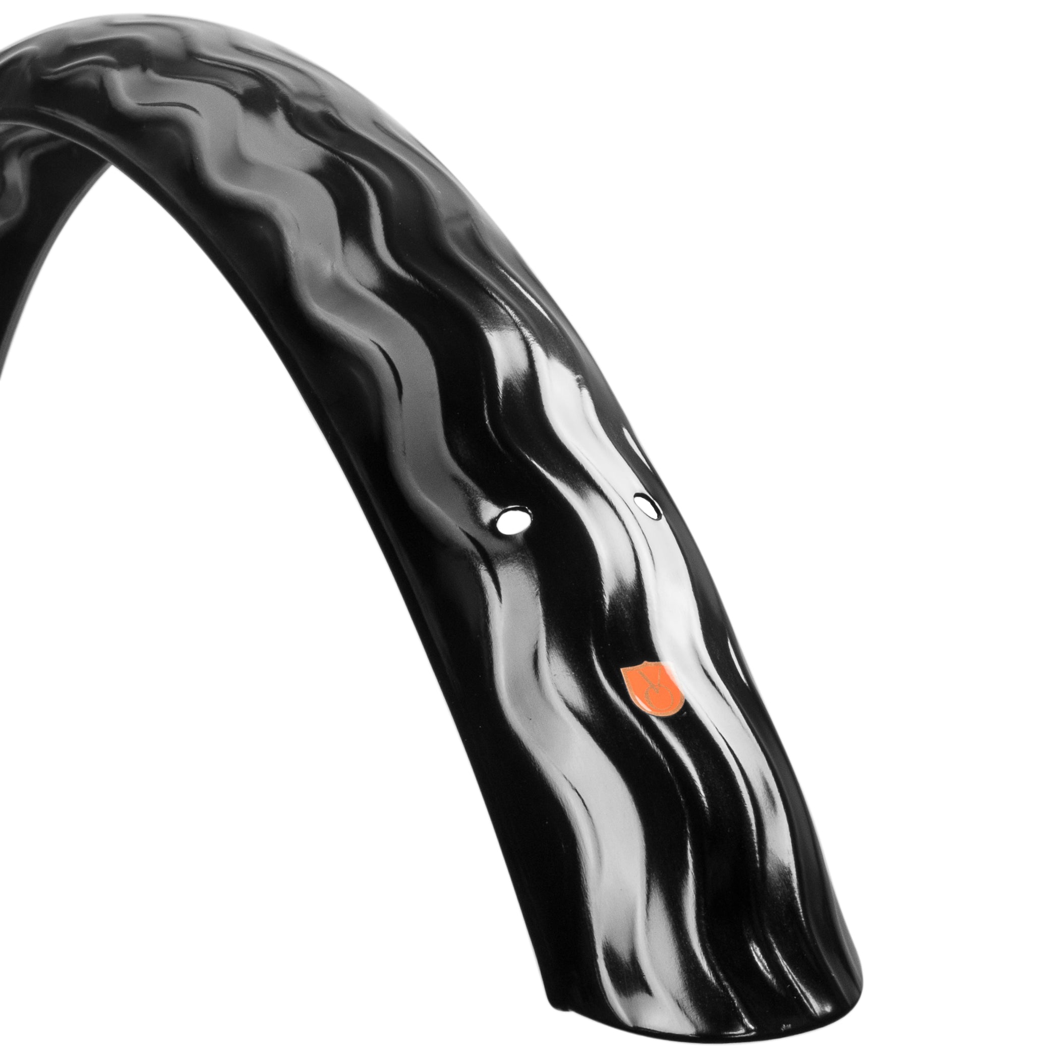 58mm 650b Wavy Bike Fenders - Silver/Black