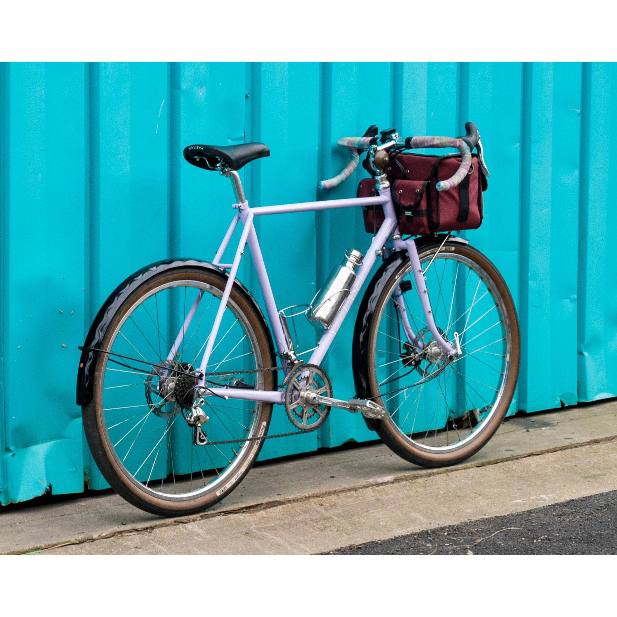58mm 650b Wavy Bike Fenders - Silver/Black