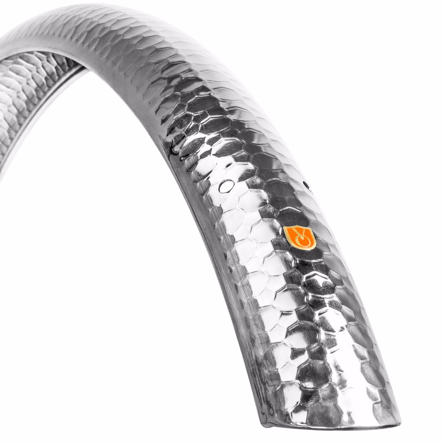 45mm Silver & Noir Hammered Bike Fenders for 700c Wheels
