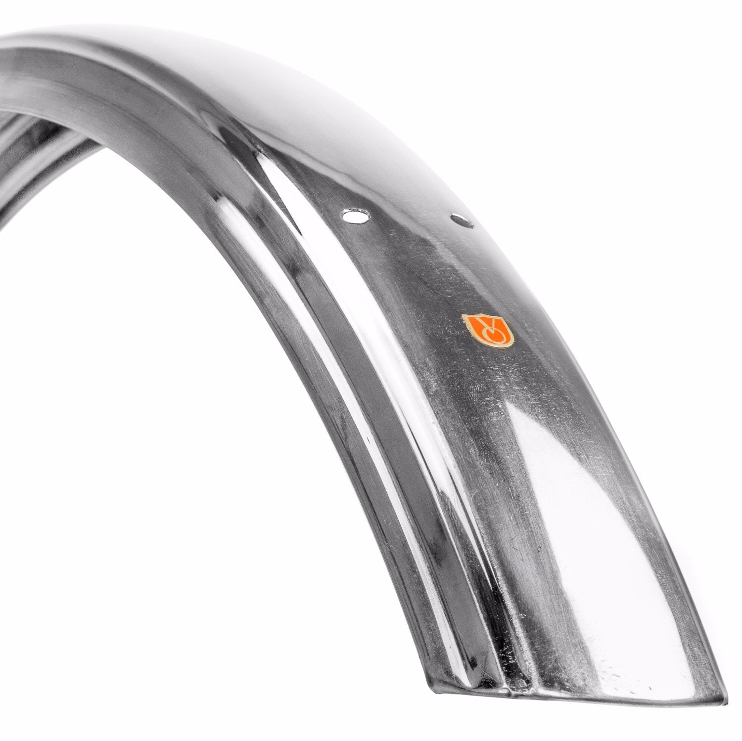 Silver & Black 700c Fluted Bike Fenders - 63mm Wide