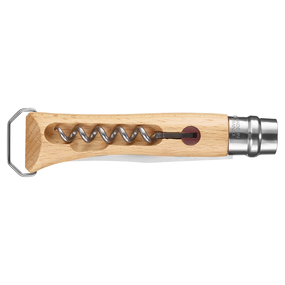 Opinel No.10 Stainless Steel Knife with Corkscrew