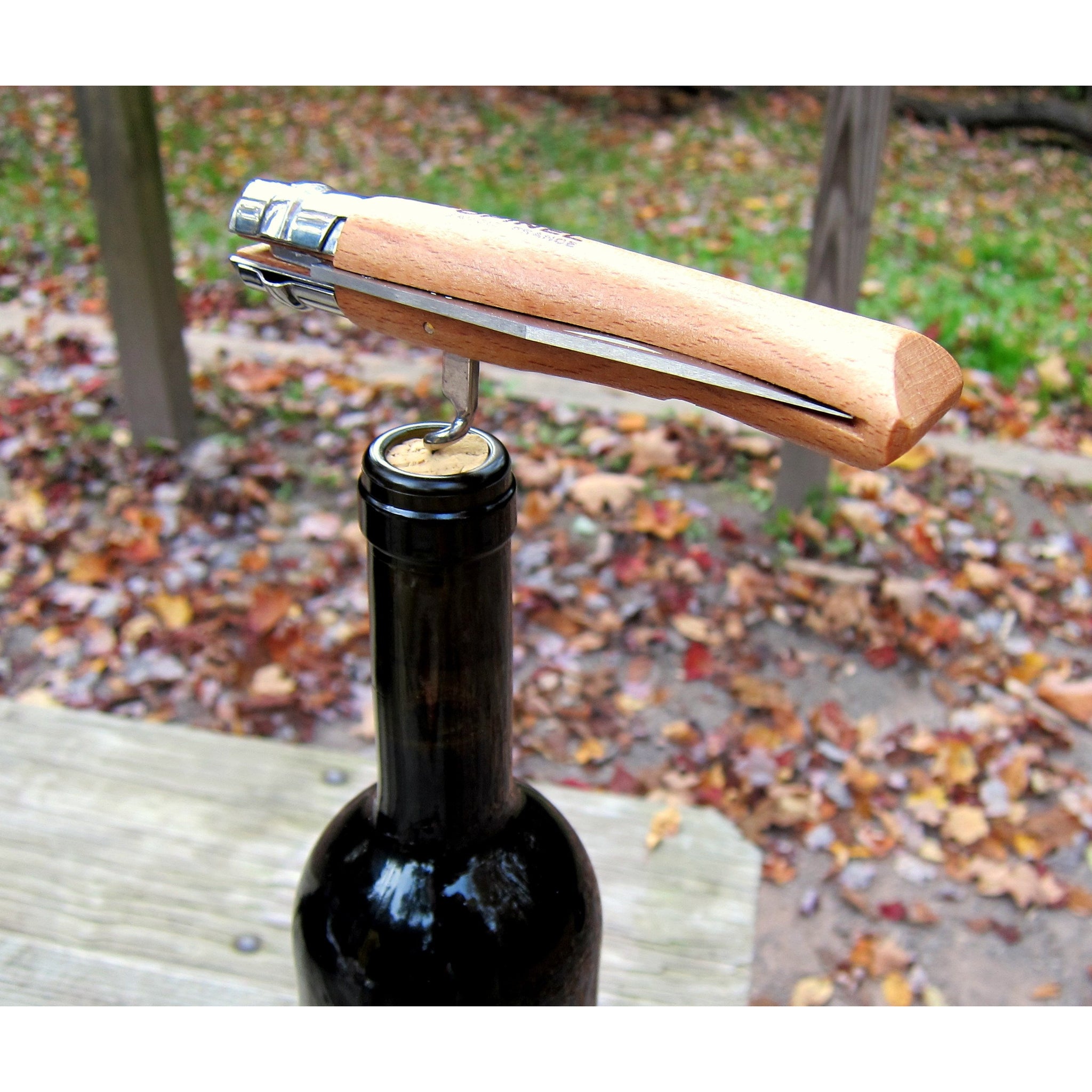 Opinel No.10 Stainless Steel Knife with Corkscrew