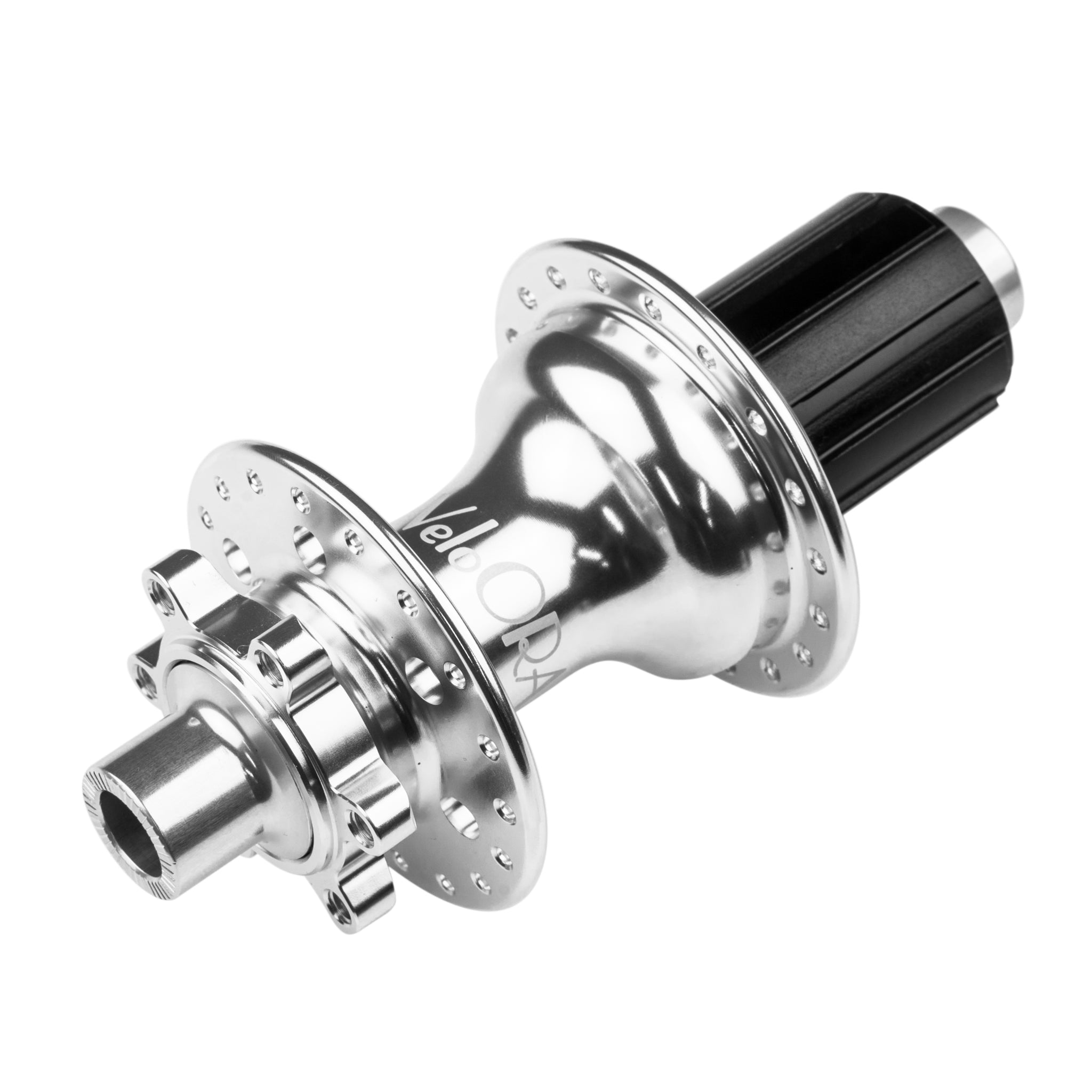 Silver & Black Disc Rear Bike Hub